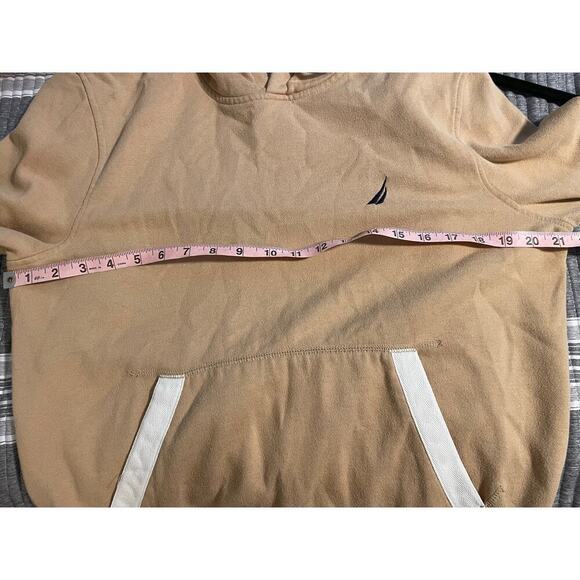 Nautica tan and white hoodie size small - Picture 8 of 8